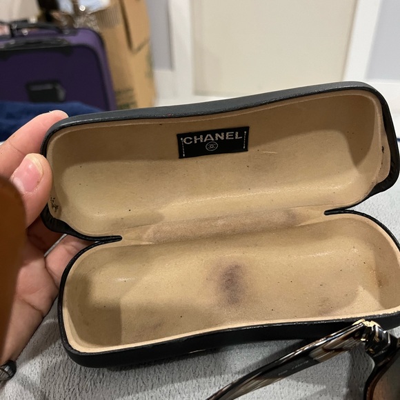 Authentic CHANEL CC Logos Sunglasses Eye Wear Plastic Brown Italy - Picture 9 of 9